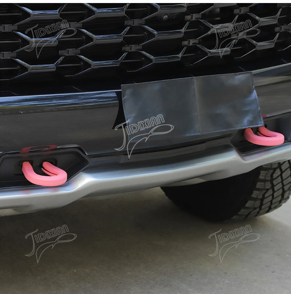 JIDIXIAN Fit for Chevrolet Silverado for GMC Sierra 2014-2026 Car Exterior Front Bumper Trailer Tow Hook Protective Cover