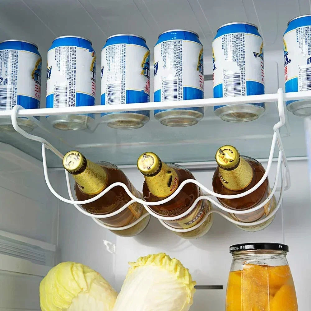Fridge Wine and Beer Bottle Rack - Stackable Refrigerator Organizer - photo 3