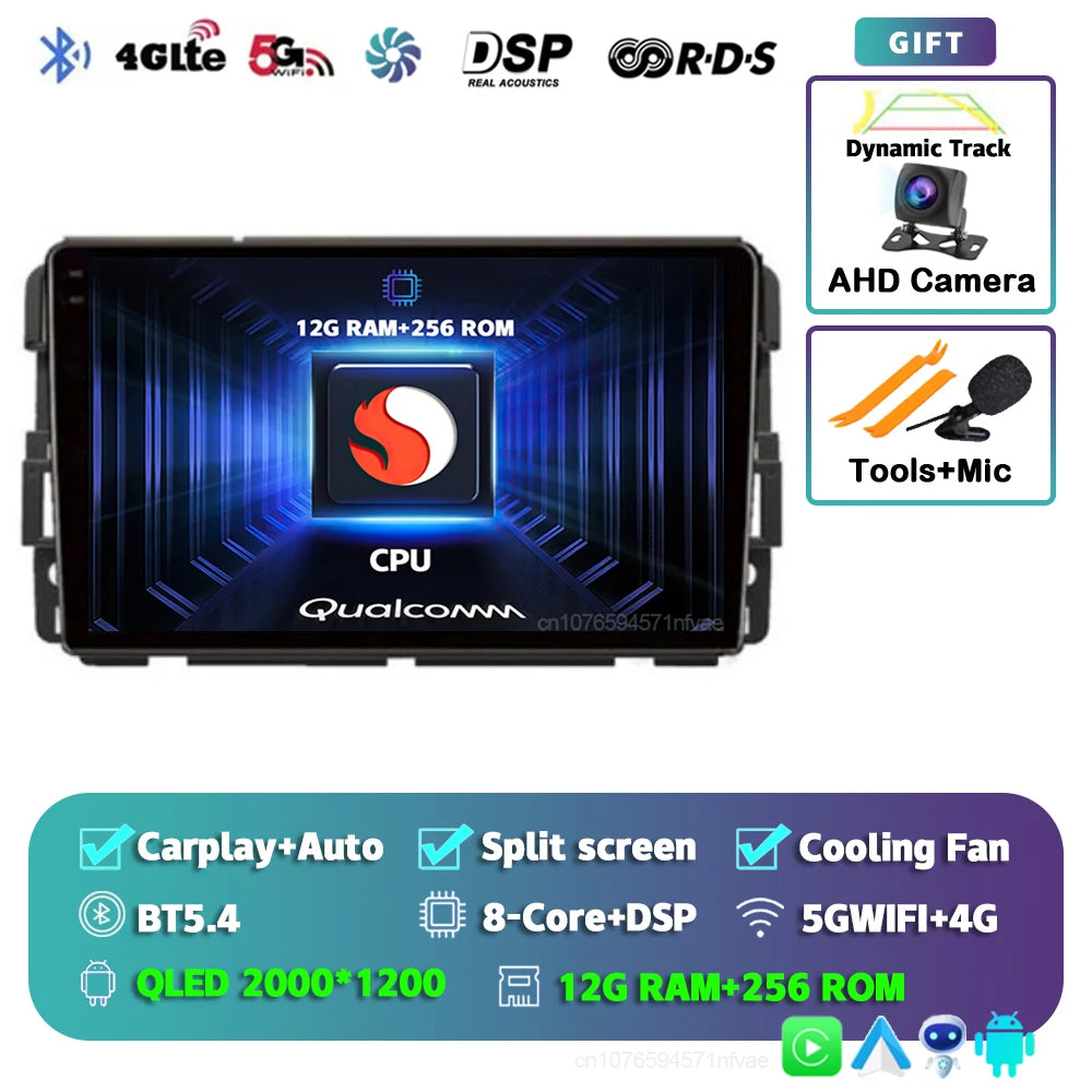 Android 16 Car Radio Multimedia Player For Chevrolet Silverado Impala GMC Yukon Acadia Sierra Carplay Car Stereo Dsp Ai Voice BT