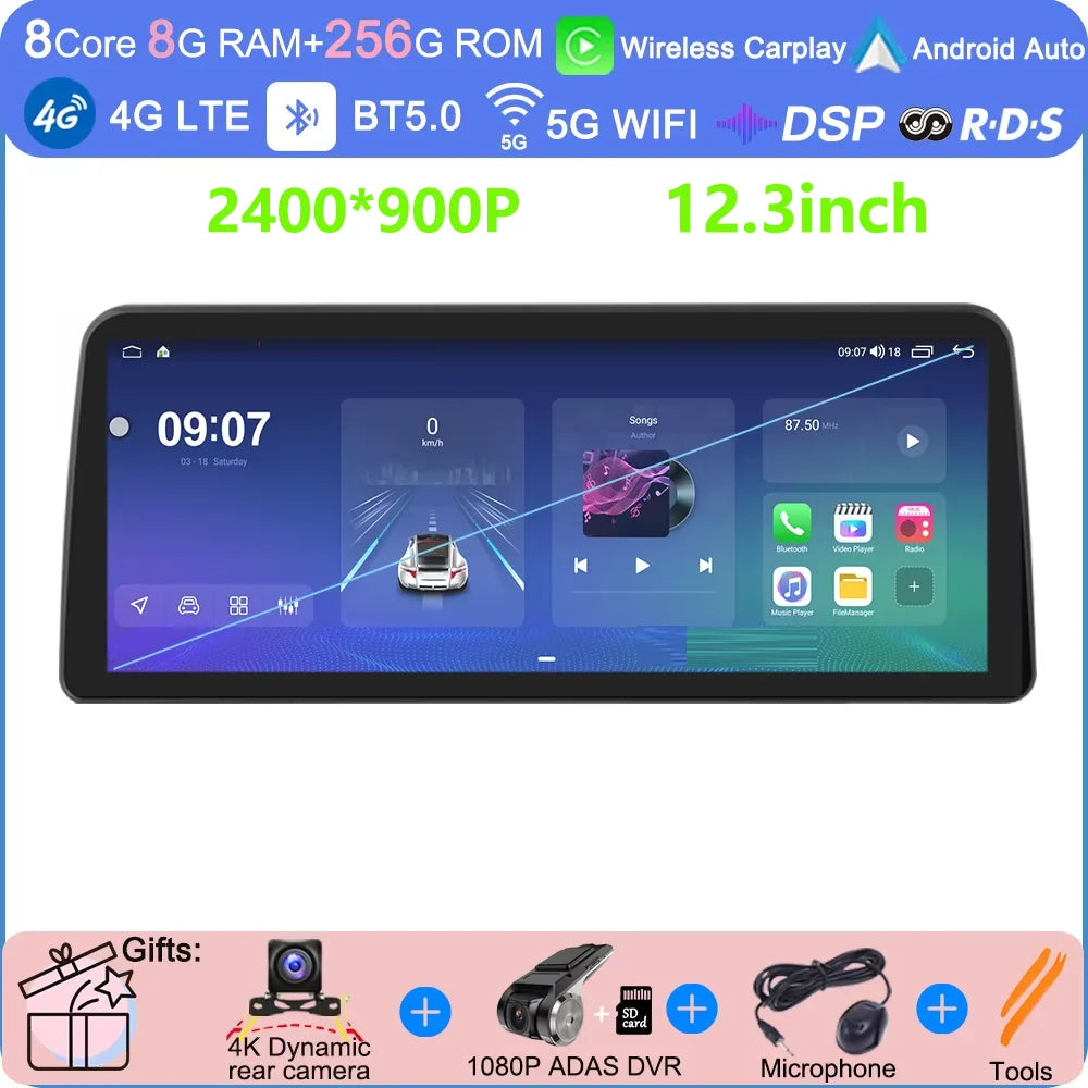 Android 15 Car QLED Screen For GMC Yukon Chevrolet Tahoe Suburban 2007-2013 GPS Navigation Multimedia Player Stereo Head Unit