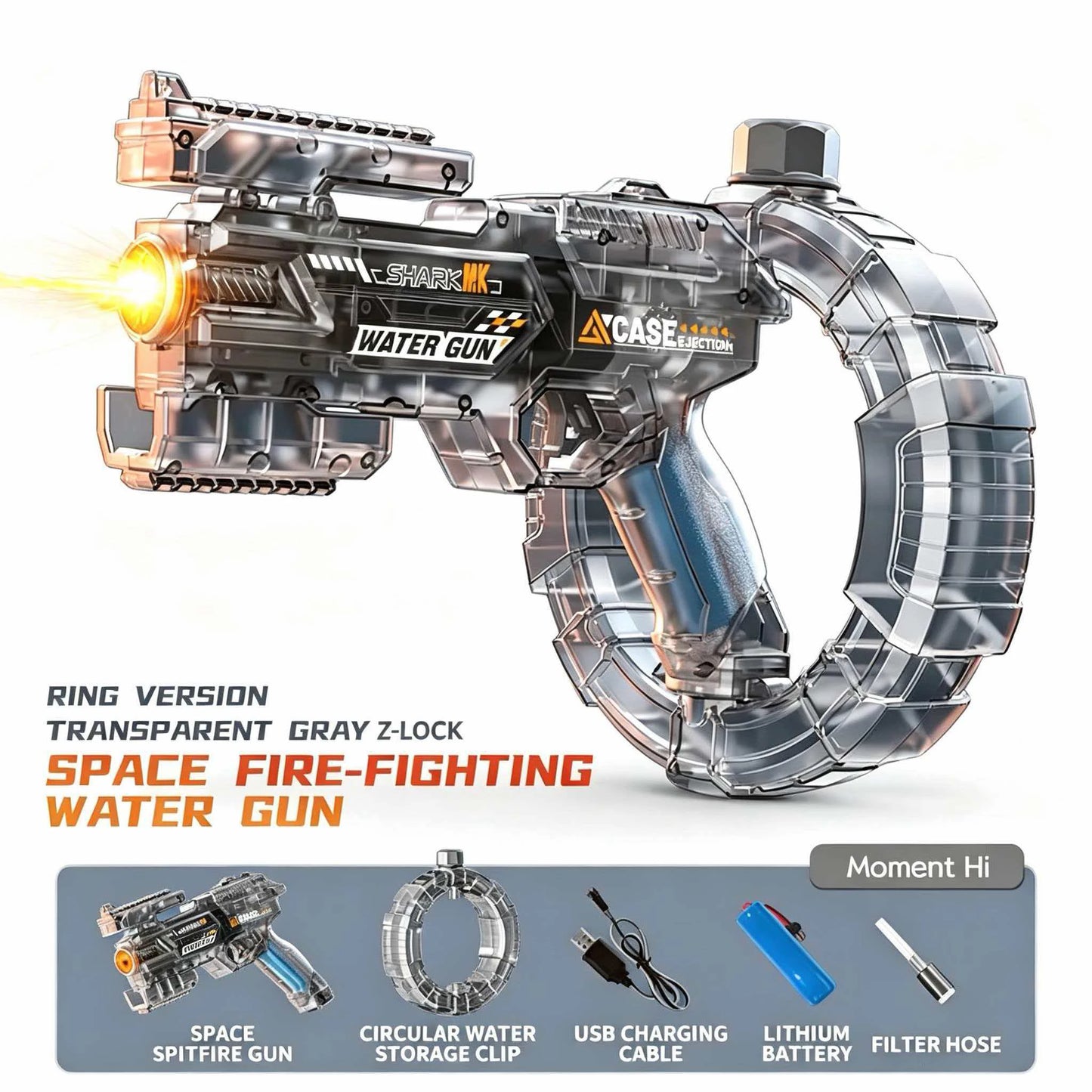 Electric Water Gun with Sensor Lights - Auto Summer Pool Toy