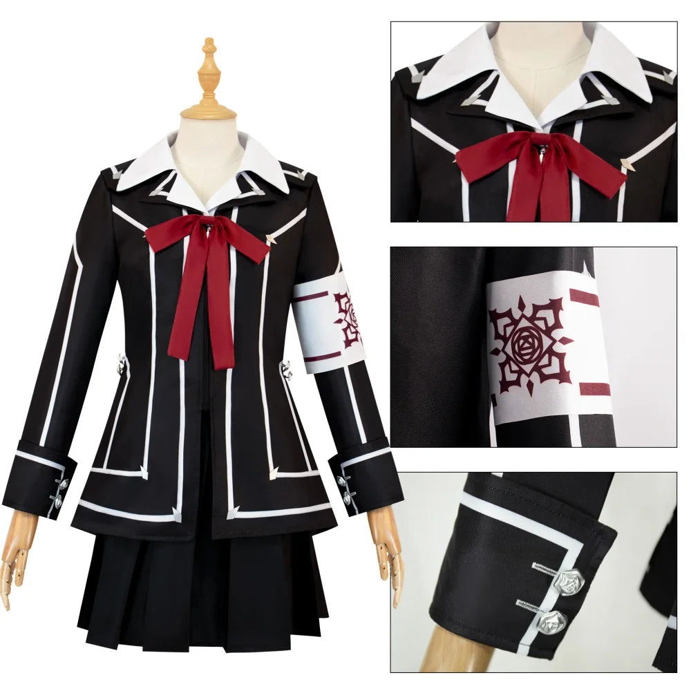 Kuran Yuki Cosplay Anime Vampire Knight Costume Wig Socks Kurosu Yuki School Uniform JK Sailor Dress Suit