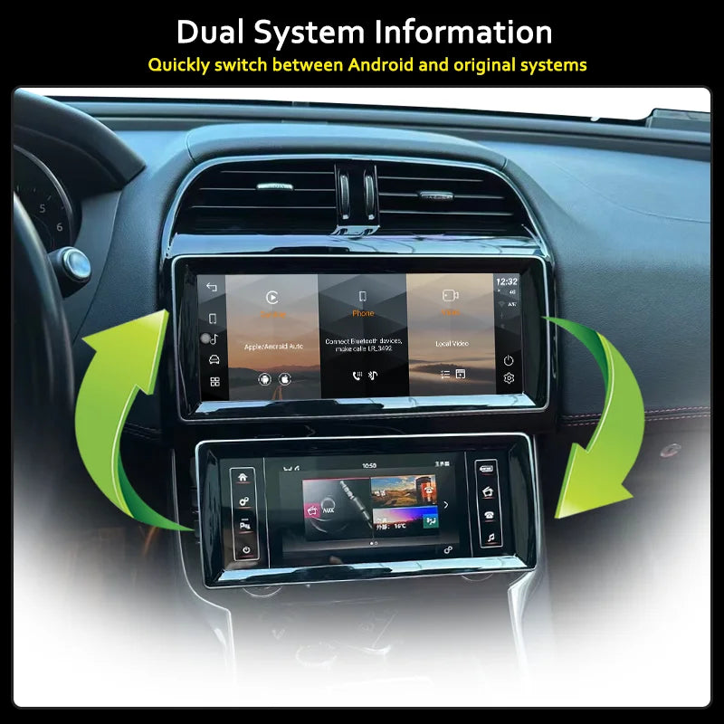 10.25" For Jaguar XE F-PACE X760 X761 Android 14 2016 to 2019 Car Radio Multimedia Player CarPlay and Auto Smart Car System