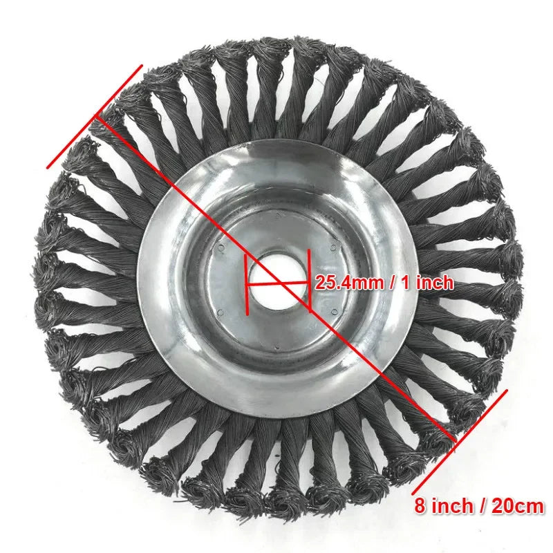 Carbon Steel Wire Trimmer Head – Break-Proof Brush Cutter Blade for Lawn Mowers (6"/8")