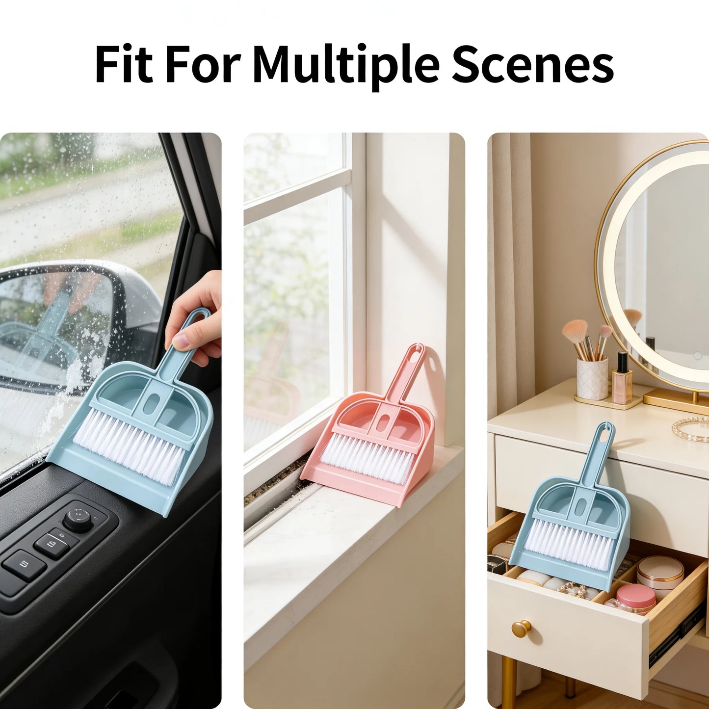 Mini Desk Broom And Dustpan Set Small Handheld Brush Dustpan For Desktop Keyboard Tabletop Cleaning