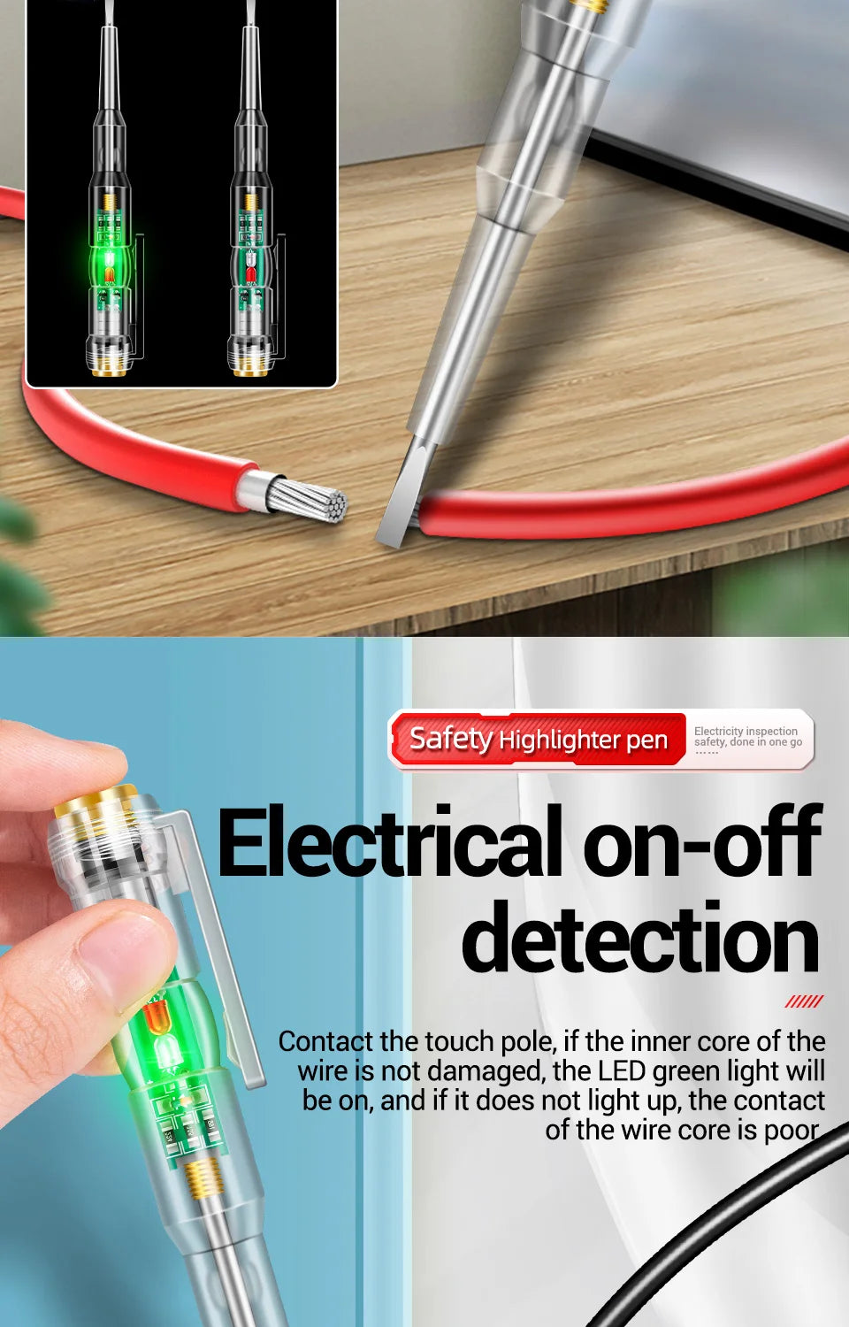 ANENG B12 voltage detector test Pen  Induced Electric Screwdriver Probe Zero Live Wire Detection Sensor household tester