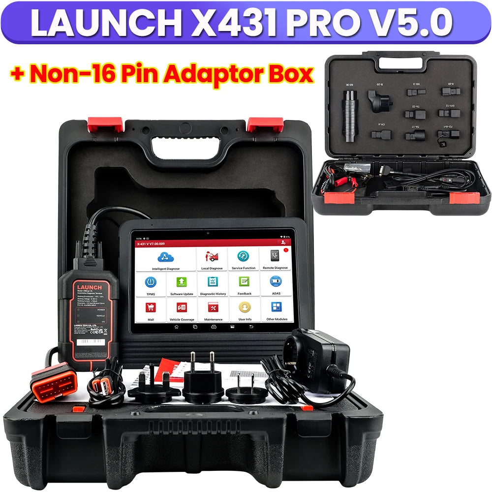 LAUNCH X431 PRO V5.0 Bi-Directional OBD2 Diagnostic Scanner — All-System, 37 Resets, ECU Coding