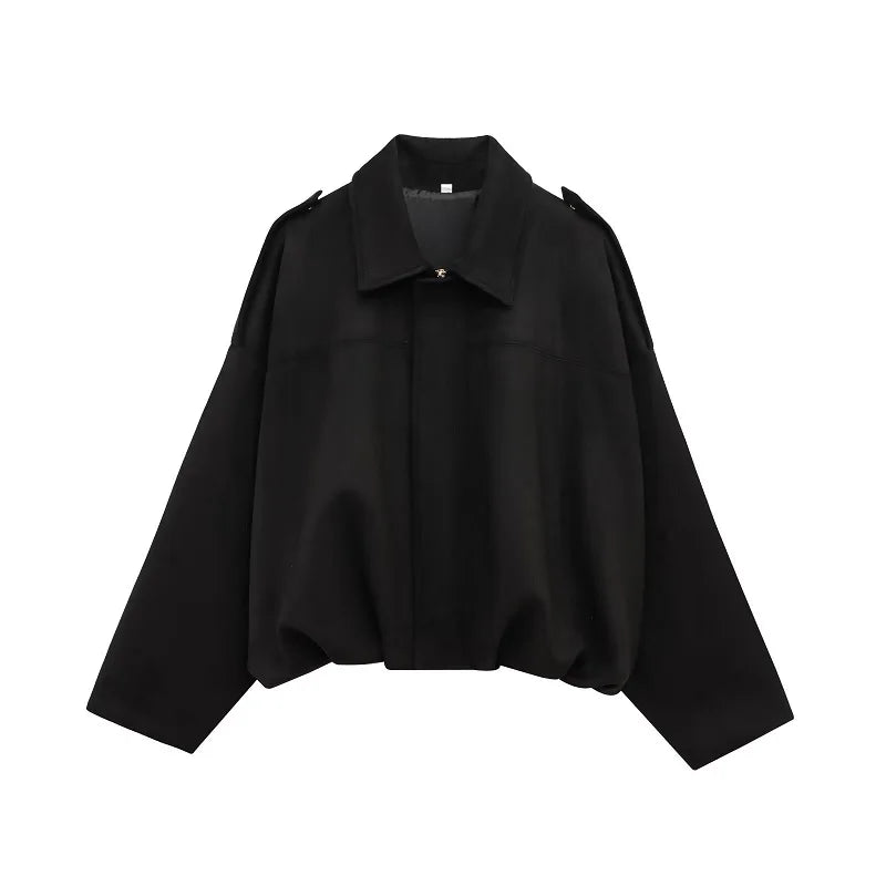 Women's Faux Suede Varsity Bomber Jacket - Oversized Padded Coat - photo 9