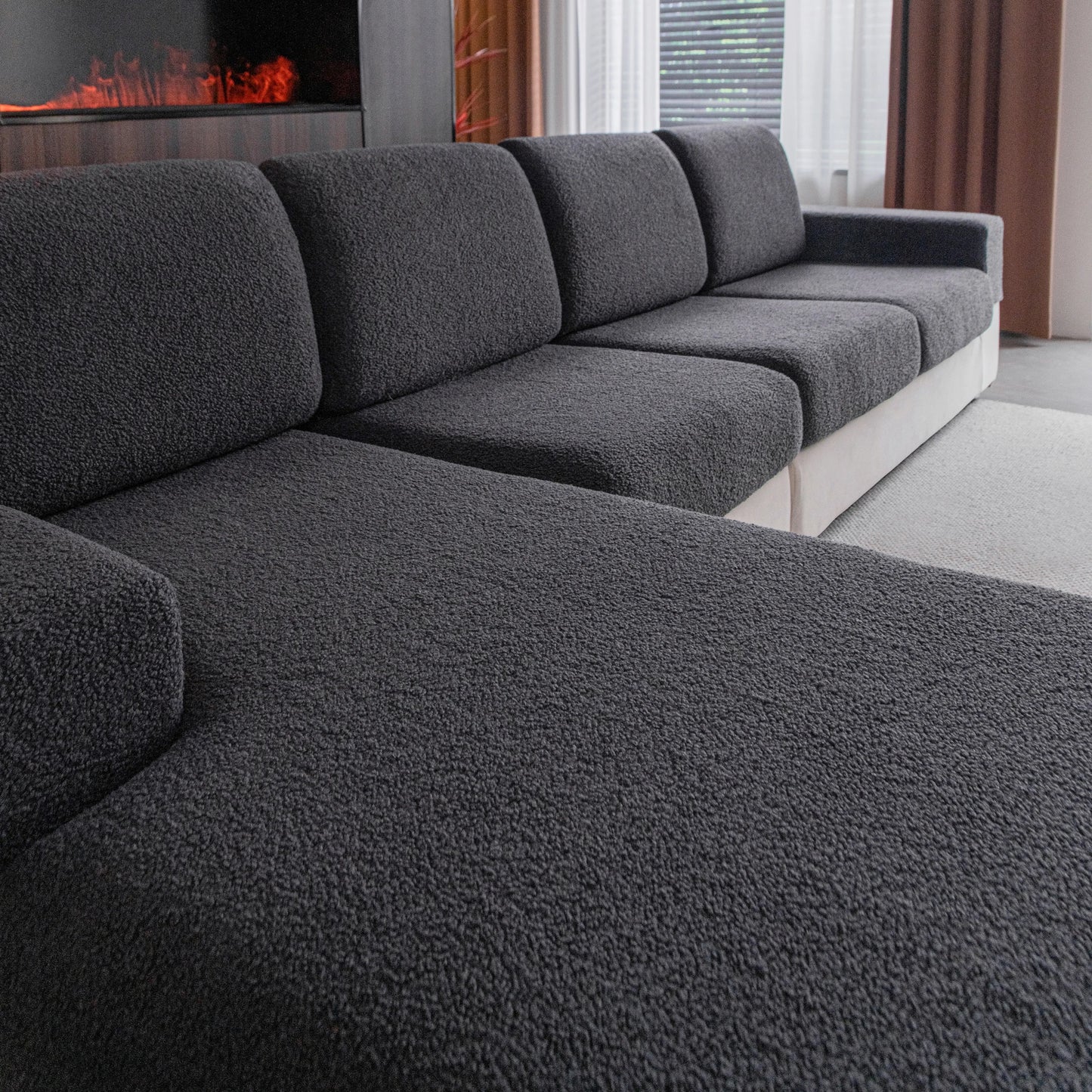 Elastic Stretch Sofa Cover Waterproof 1/2/3/4 Seater Adjustable Strap Non-Slip Slipcovers for Sectional Recliner Living Room