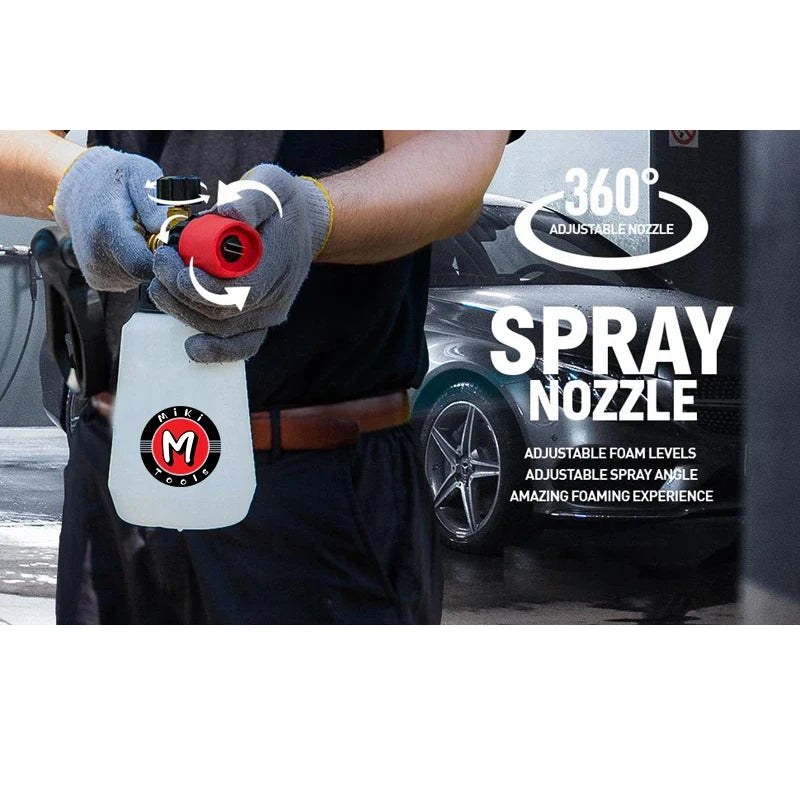 Snow Foam Cannon Heavy Duty Snow Foam Gun Sprayer Car Foam Blaster Wide Neck Adjustable Thick Foamer with 1/4 Quick Connector 1L - photo 3