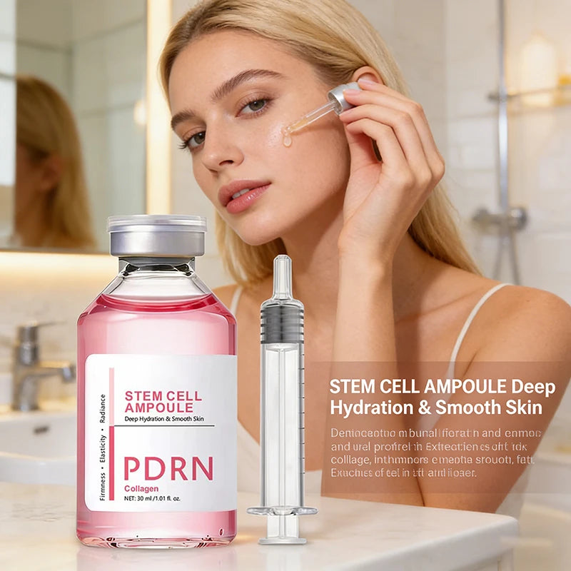 Facial Serum Anti-Aging PDRN Stem Cell Ampoule Essence Collagen Boost Firming Hydrating Skin Renew Brightening