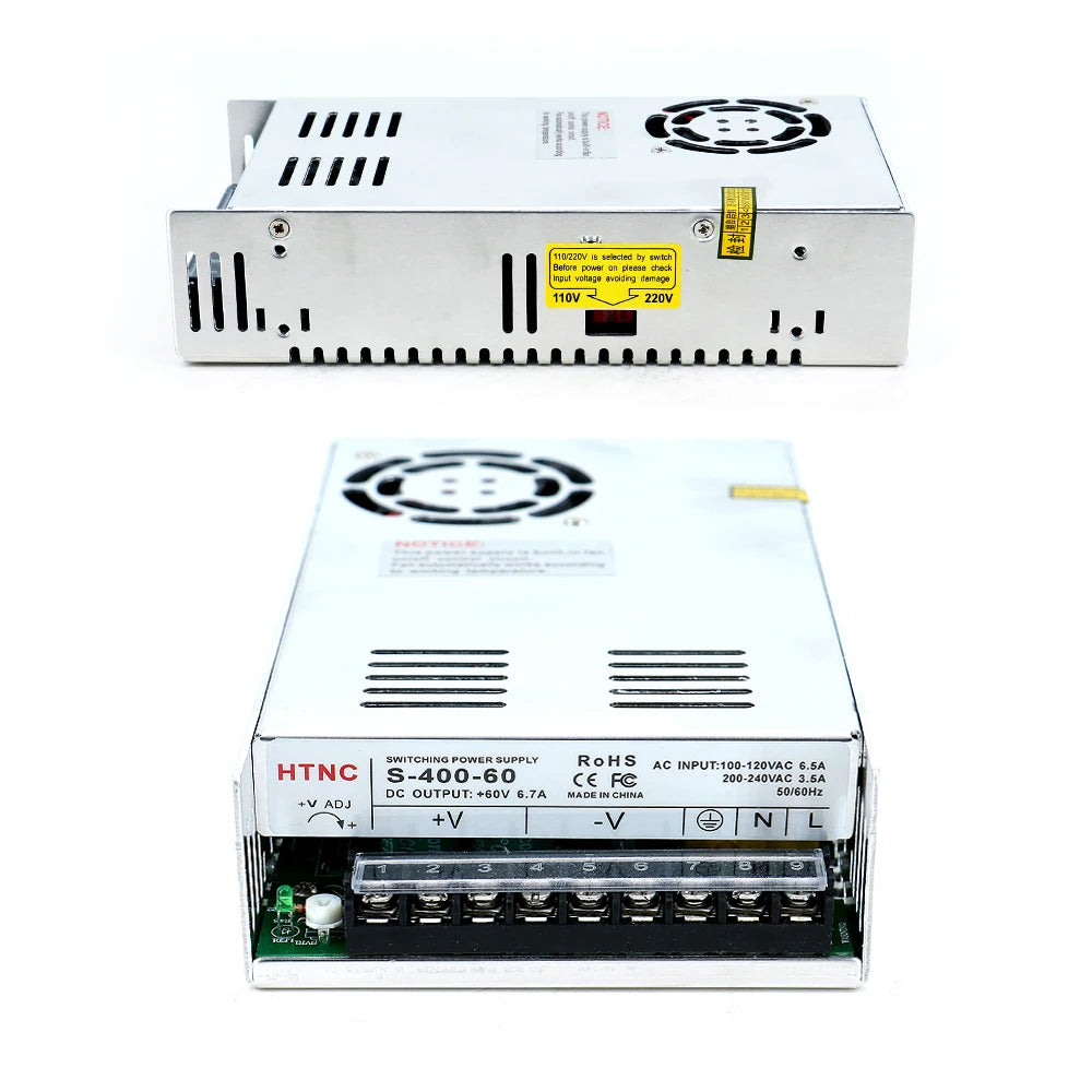 HLTNC CNC Nema 34 Closed Loop Servo Stepper Motor With Encoder Driver Power Supply MACH3 Interface Board 1 3 4 Set for Engraver