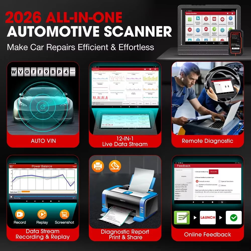 LAUNCH X431 PRO V5.0 Bi-Directional OBD2 Diagnostic Scanner — All-System, 37 Resets, ECU Coding