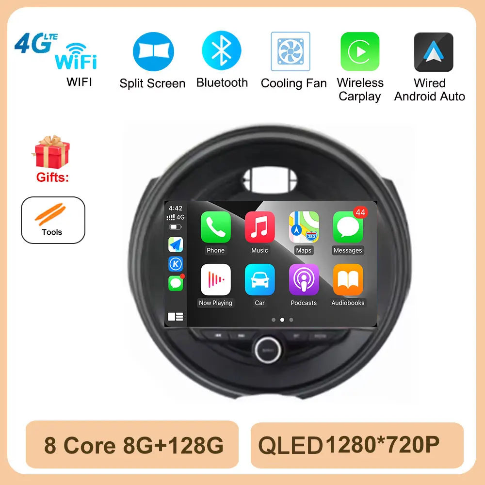 Car Stereo with Apple CarPlay & Android Auto, Compatible with Mini Cooper F54 F55 F56 F60