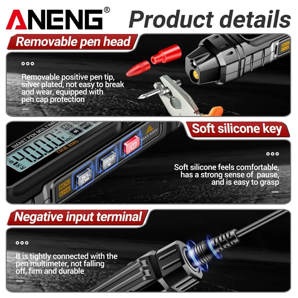 A3005+B20 Digital Multimeter Professional Insulated Voltage Test Pen Non-Contact AC/DC VoltageTester Double Head Screwdriver