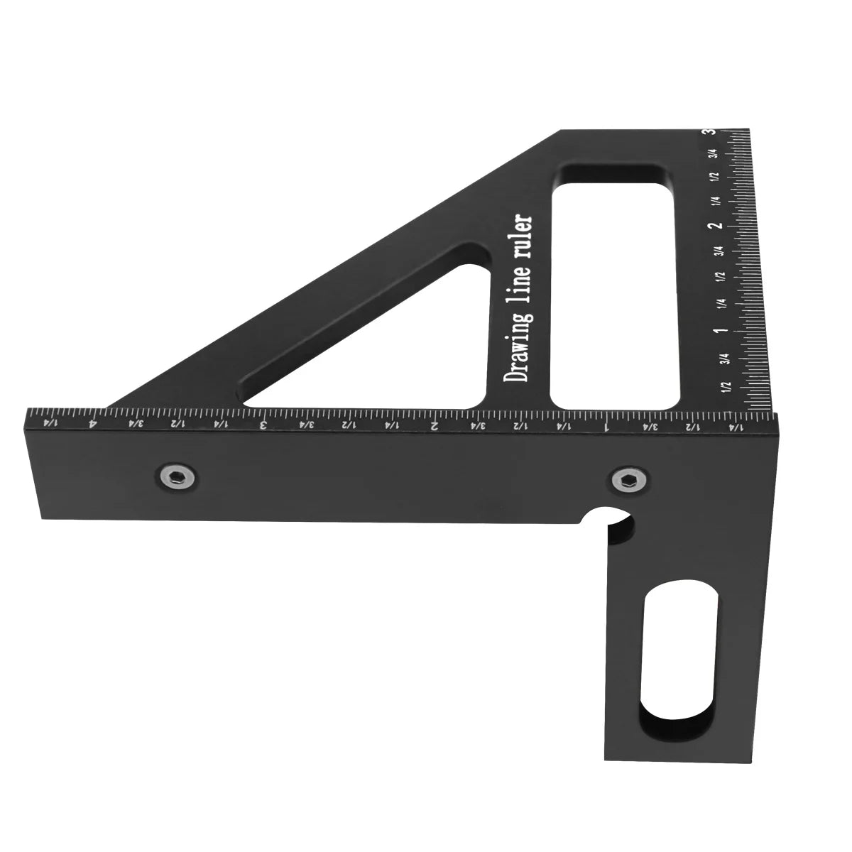Carpenter Square -Woodworking Square Protractor Aluminum/Plastic Ruler 3D Multi Angle 45/90 Degree Layout Measuring Ruler