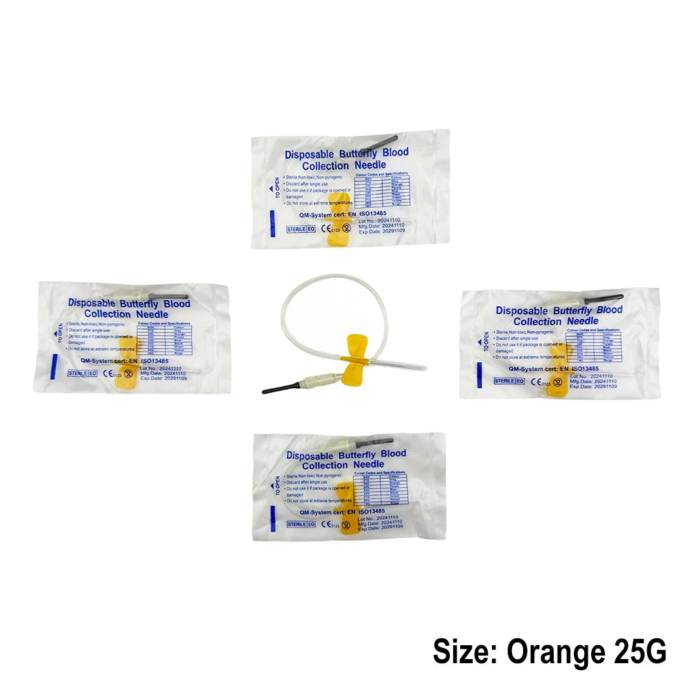 50-100PCS Disposable Double Wing Butterfly Blood Collection Needles for Cats Dogs Animal Care Pet Care Room Animal