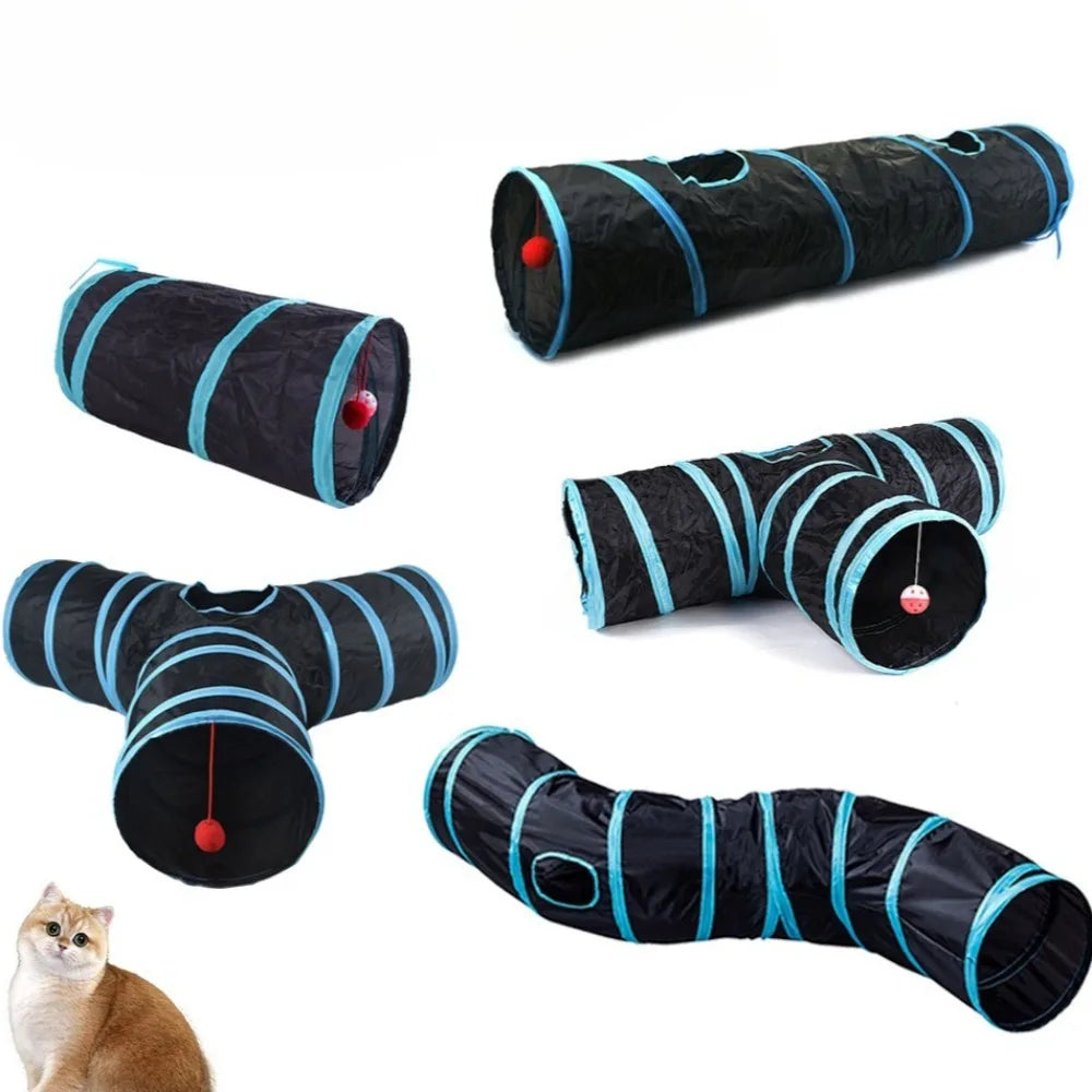 Foldable Cat Tunnel Toy - Breathable S & T Shape Play Tunnel – photo 2