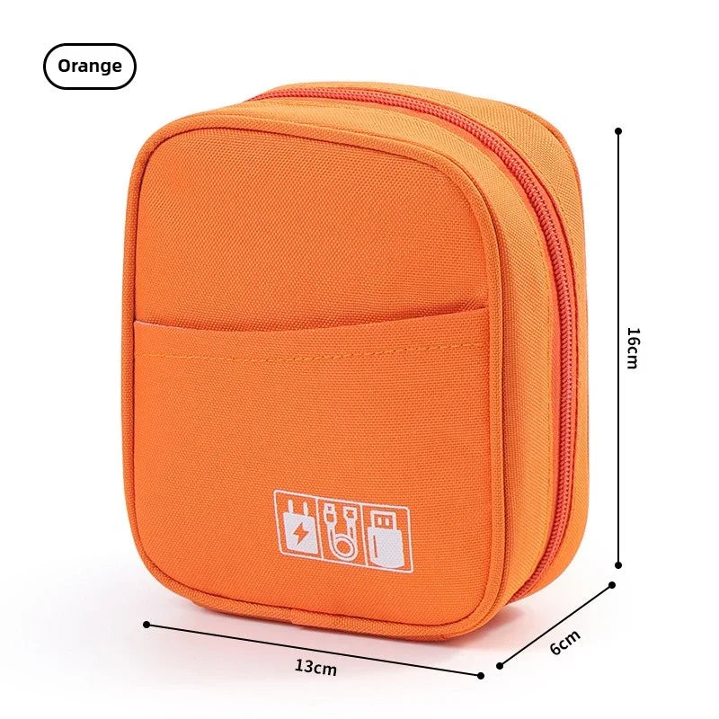 New Portable Data Cable Organizer Bag Water-proof USB Power Bank Earphone Storage Case Travel Digital Accessories Pouch
