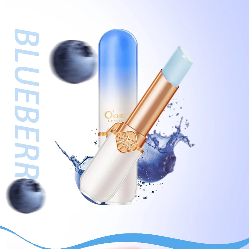 O'CHEAL Color Changing Fruit Lip Balm – Moisturizing Waterproof Temperature Changing Lipstick | Strawberry, Blueberry & Peach
