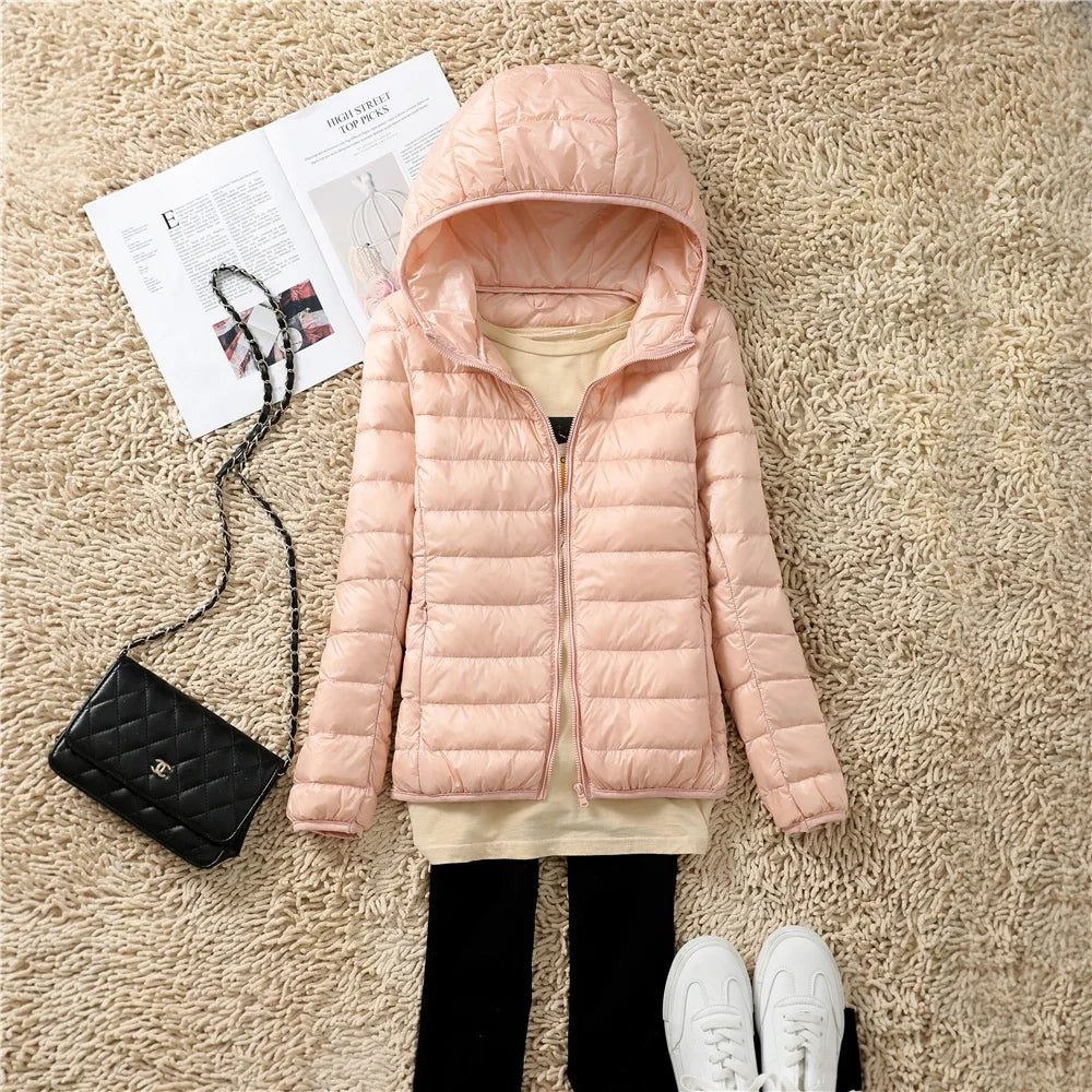 Women's Ultra Light Packable Puffer Jacket - Hooded Inner Coat - photo 16