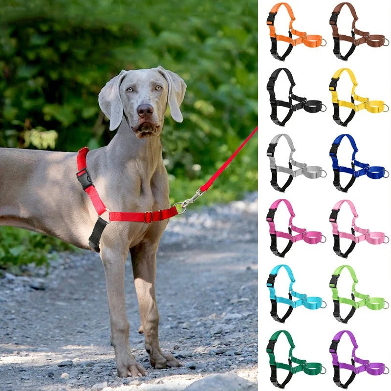 Medium Big Dogs Vest Harness Anti Break Solid Nylon Chest Traction Durable Husky Adjustable Walking Training Pet Accessories