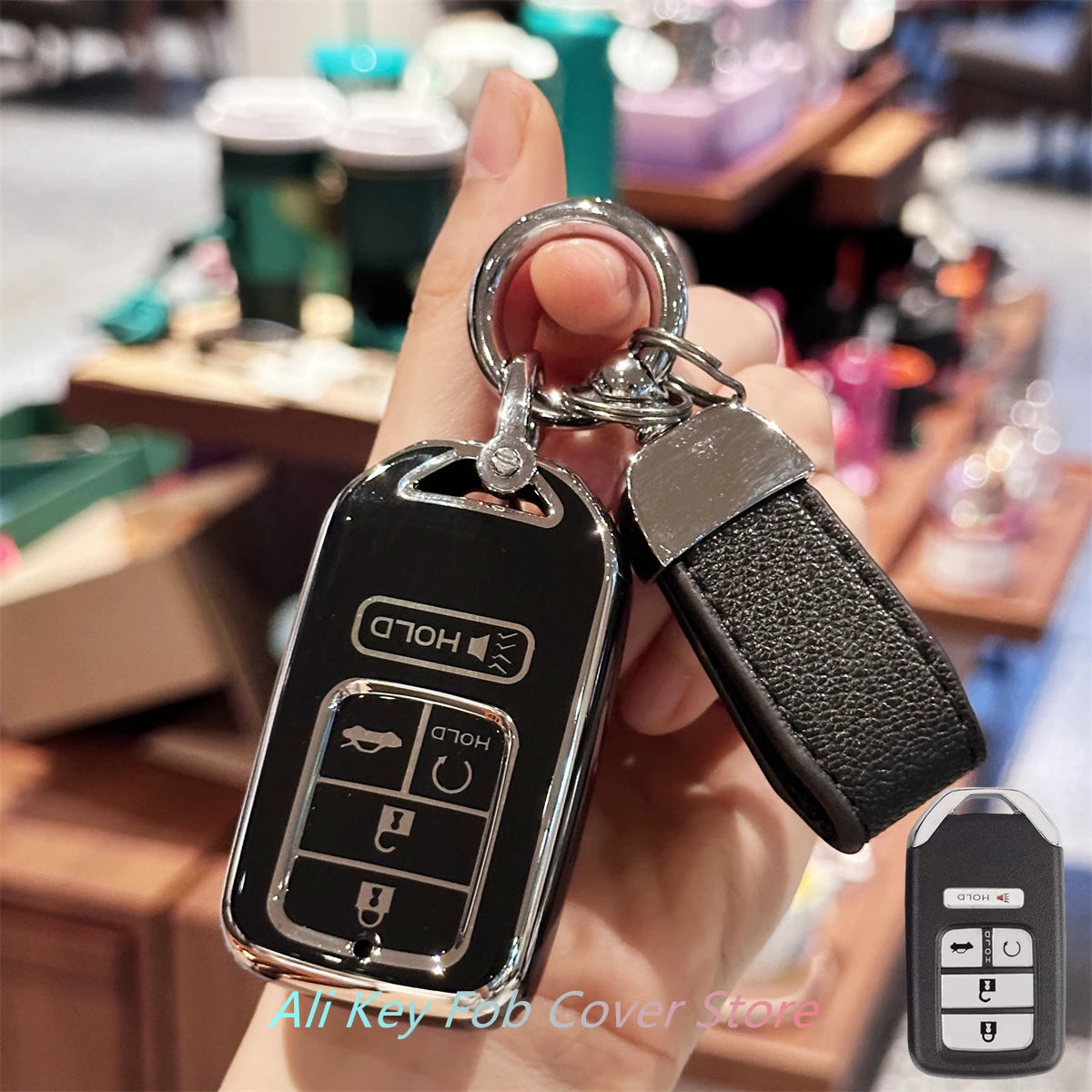 for Toyota Key Fob Cover Keychain For Honda Accord Civic Cr-V Hr-V Fit Odyssey Jed Crosstour Crider Accessories