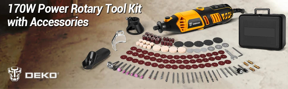 DEKO Rotary Tool Kit Power Hand Rotary Tools Mini for Wood/Metal, Electric Grinder Drill Machine