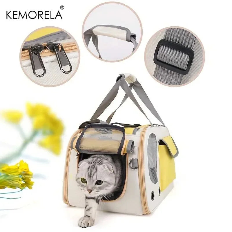 Portable Nylon Pet Carrier - Travel Bag for Cats & Small Dogs – photo 2