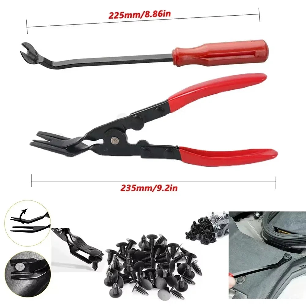 Car Clip Removal Pliers Tools Auto Body Panel Door Fastener Push Pin Trim Removal Tool Kit Automotive Pry Tool Repair Set