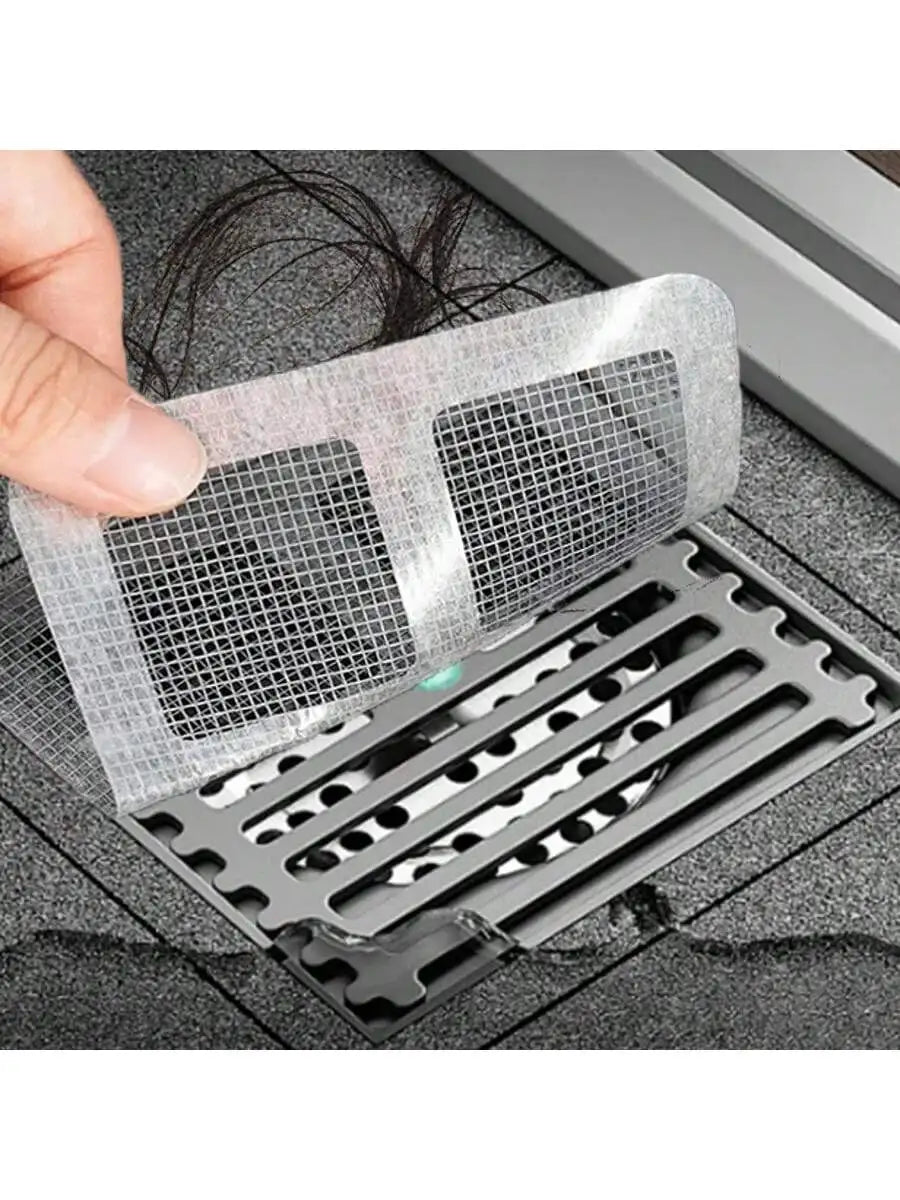 60-Pack Disposable Hair Collection Mesh Sticker - Kitchen Sink & Bathtub Drain Anti-Clogging Protector