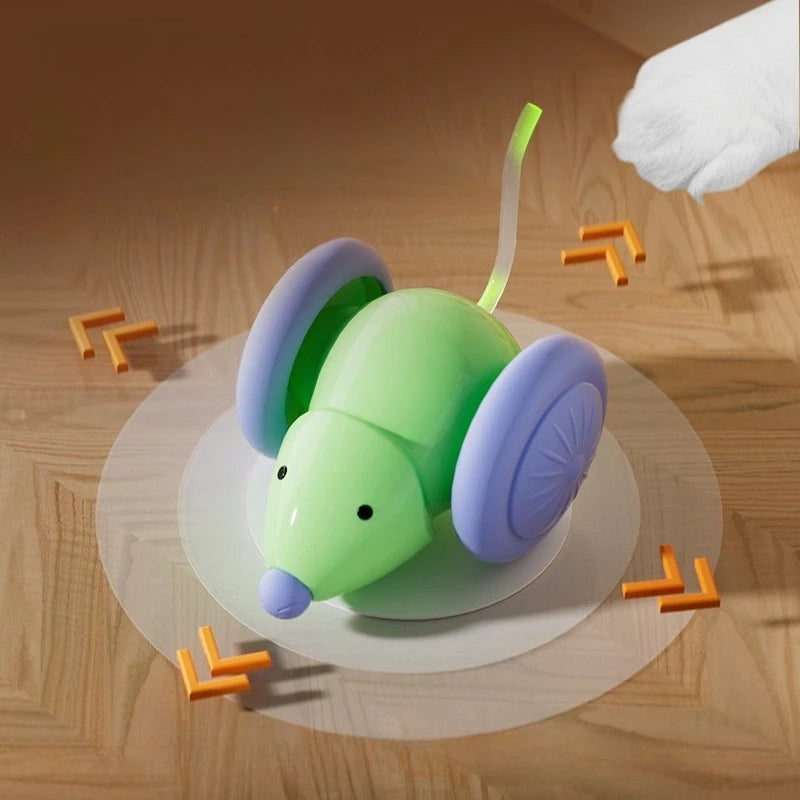 Cat Teasing Electric Toy Simulated Mouse Interaction Chasing Playing Kitten Toy Funny Chew-resistant Puzzle Cat Toy