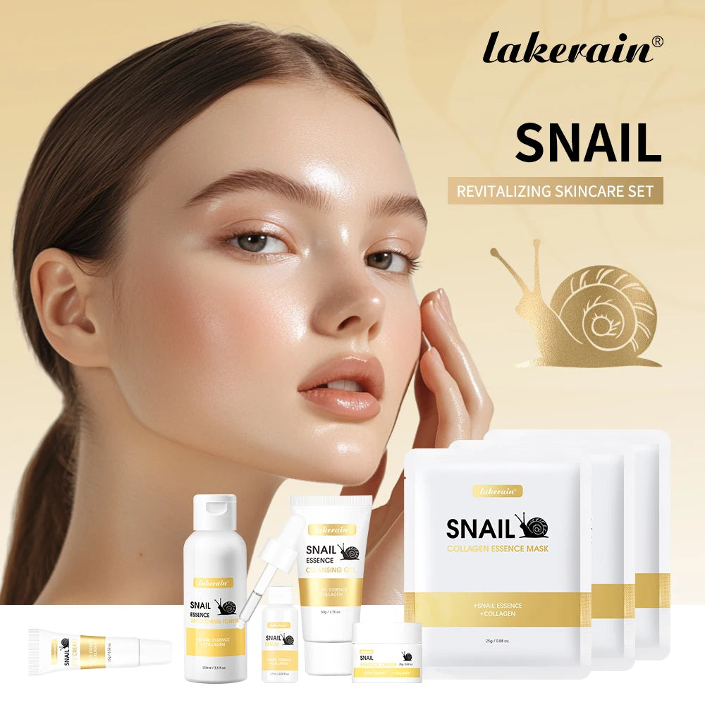 Snail Collagen Skin Care Set Deeply Nourishing Skin Long Lasting Hydrating Deep Cleaning Improve Elasticity Face Care Kits