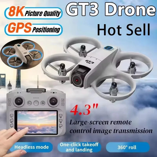 8K 5G GPS Professional HD Aerial Photography Remote Control Aircraft HD Dual Camera Original GT3 Max Drone Quadcopter Toy UAV
