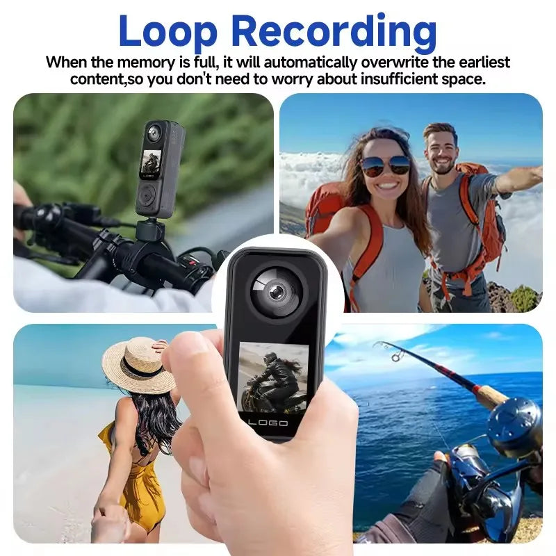 4K Dual-Lens Action Camera — Front & Rear 2K, Night Vision