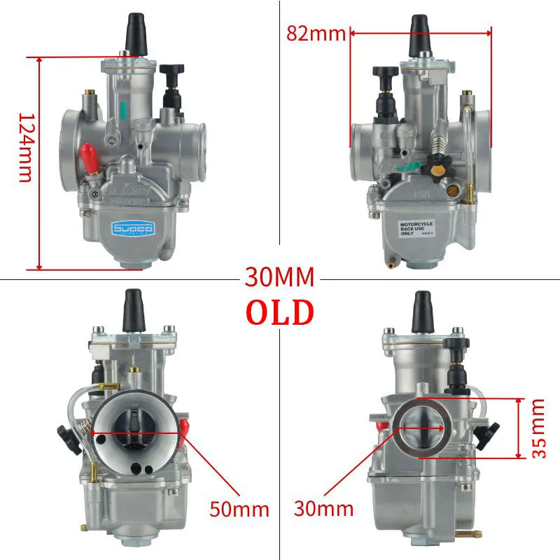 For KOsO OKO 24 26 28 30 3234mm Blue Bowl 2T 4T Universal ScooterATV Dirt Bike KElHIN PWK Racing Carburetor With FreeJet Set