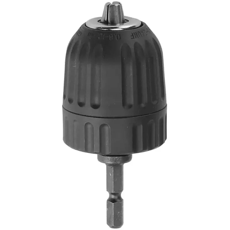 Keyless Drill Chuck Converter, 3/8 "- 24UNF Thread, Quick Change Adapter, 1/4" Hex Shank