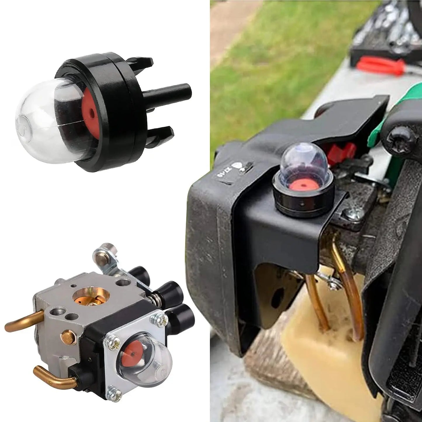 1Set Fuel Line Hose Fuel Filter 2mm/2.5mm/3mm Tube Fuel Primer-Bulb Garden Chainsaws Blowers Trimmers Lawn Mower Accessories