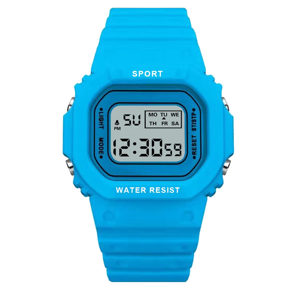 YIKAZE Square Digital Watch – LED Sports Watch for Men, Women & Kids