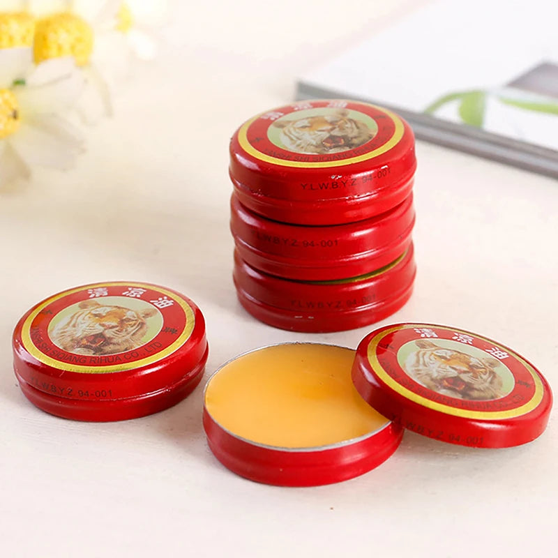 3PCS Muscle Massage Relax Natural Tiger Balm Plaster Tiger Essential Oil Mosquito Elimination Headache Cold Dizziness Solid Balm