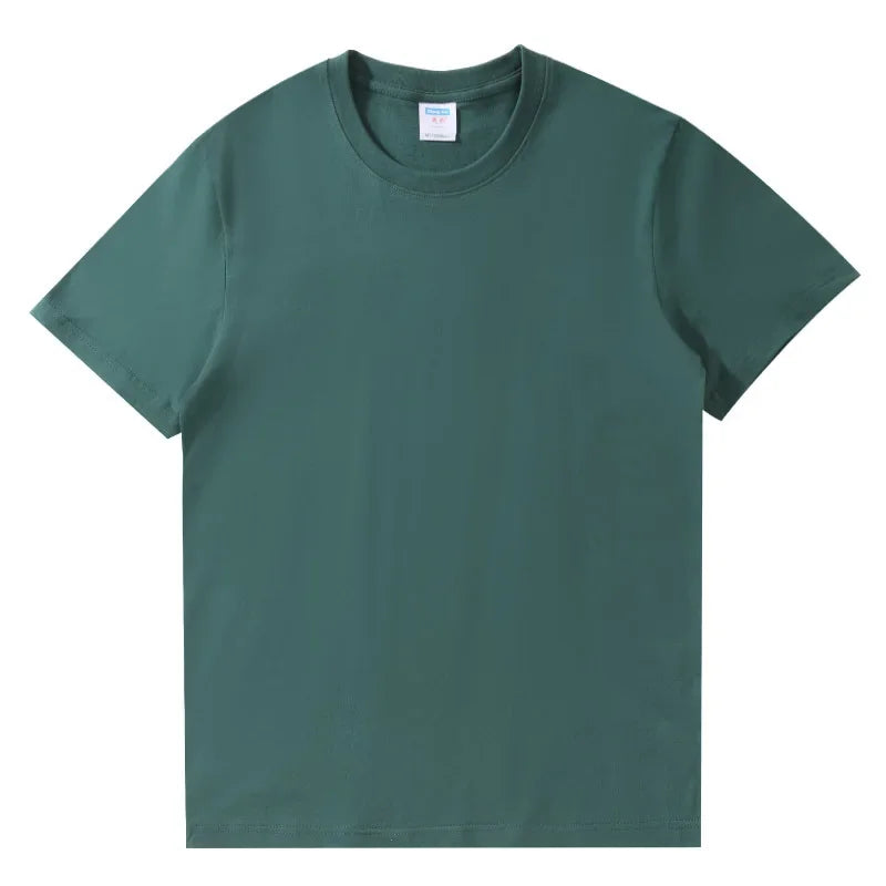 Women's 100% Cotton Loose Tee — Solid O-Neck Short-Sleeve Casual Summer Top