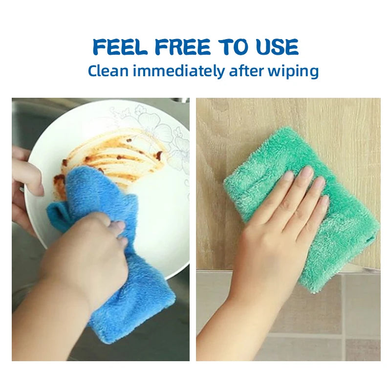 Coral Fleece Hand Towels - 4 Pack Quick-Dry Kitchen Cloths - photo 2