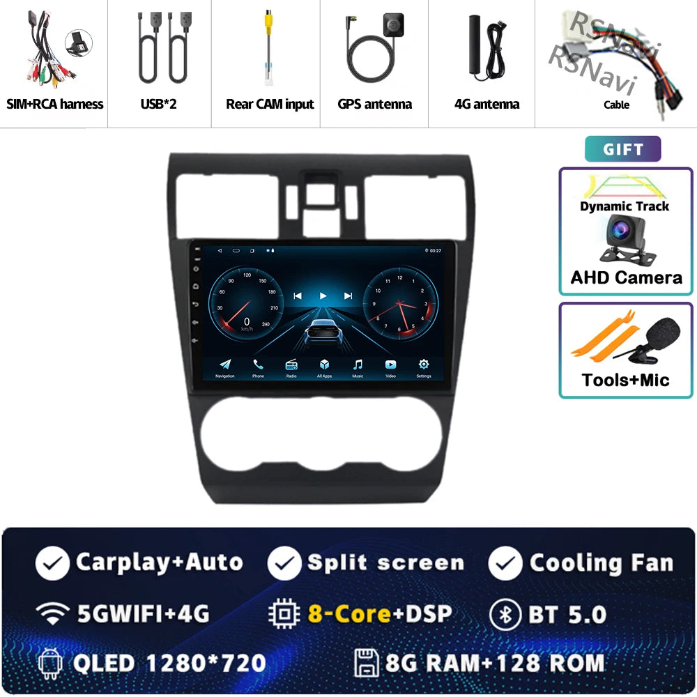 Android 16 For Subaru Forester WRX XV 2012 - 2018 2K QLED Stereo Car Radio Multimedia Video Player GPS 4G CarPlay