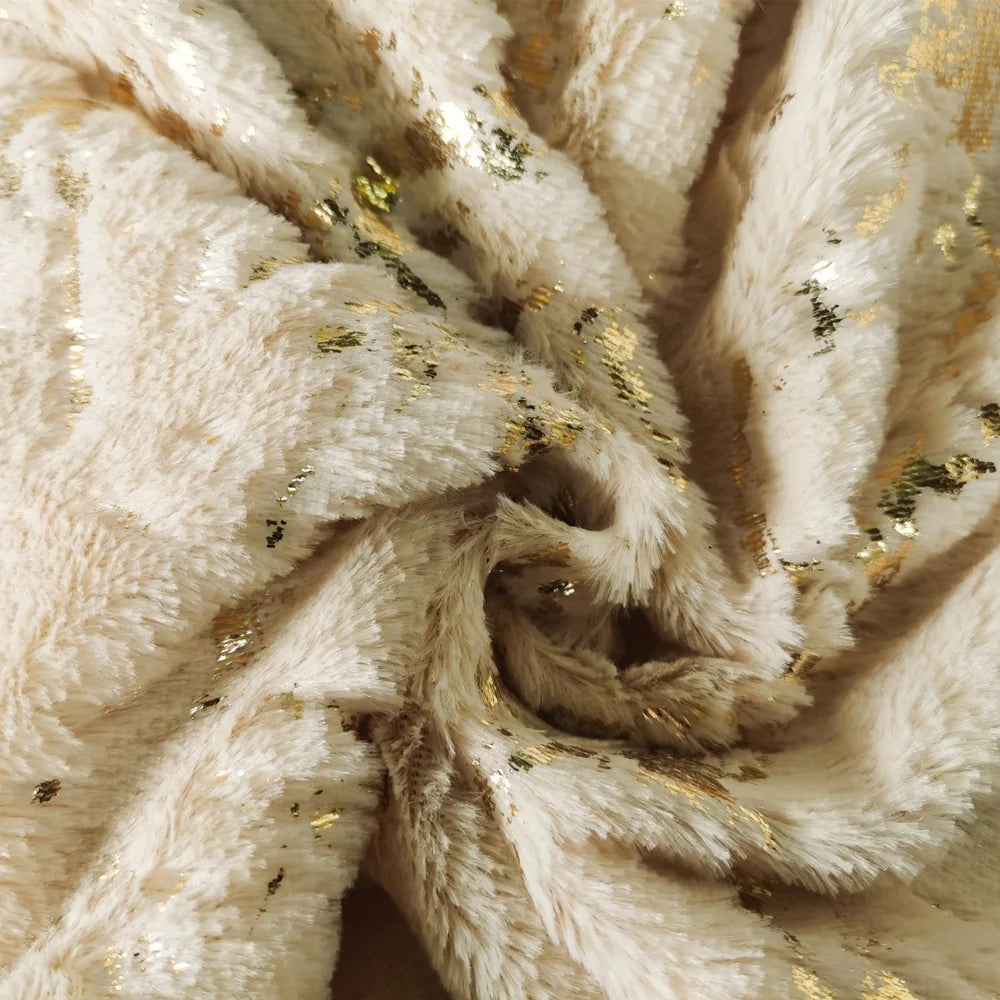 Plush Faux Fur Cushion Cover 43x43cm - Golden Fur Decorative Pillow Case - photo 3