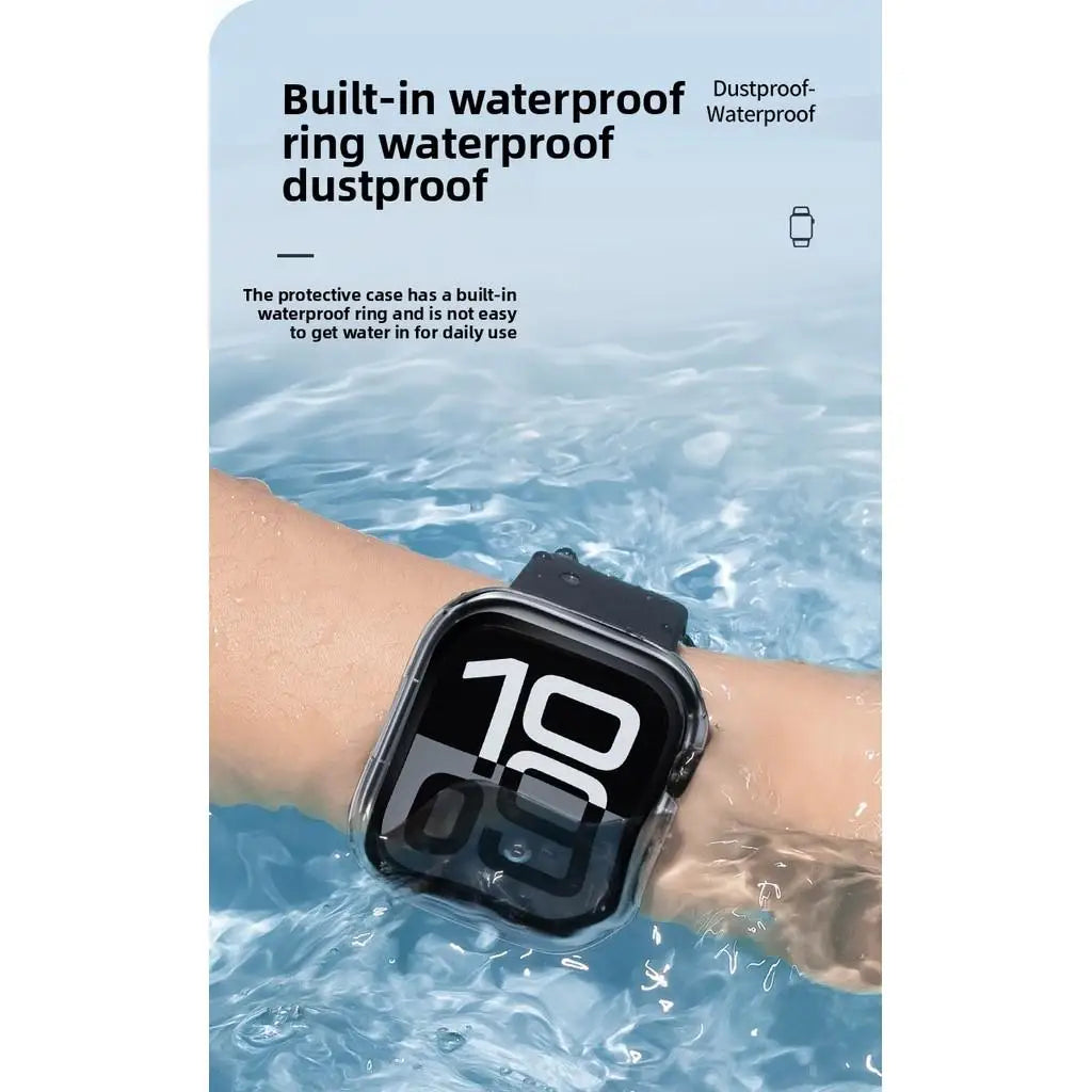 360 Full Waterproof Case Tempered Glass Protection for Apple Watch 46mm 45mm 44mm 41mm 40mm 42mm IWatch Series 11 10 9 8 7 SE 3