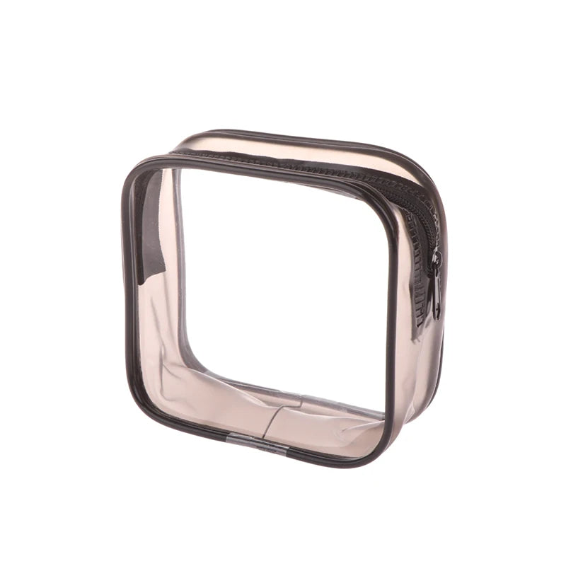 1Pc Clear Makeup Bag Fashion Transparent Travel Portable Mini Wash Storage Bags Women Zipper Organizer Cosmetic Bag