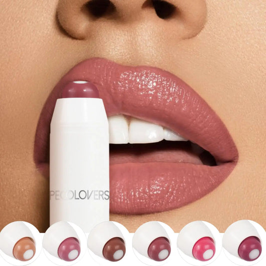 2-in-1 Double Ended Matte Lipstick & Tinted Lip Balm - 6 Colors