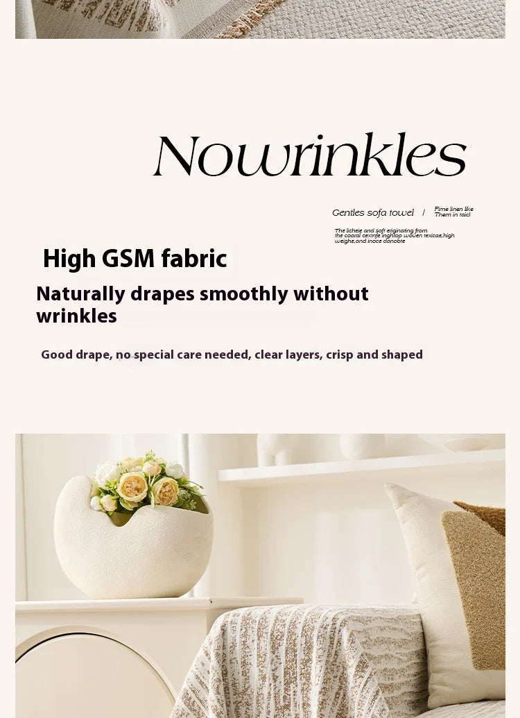 Luxury Sofa Cover L-Shaped Couches Chenille Reversible Stretchable Sofa Protector Slipcover Non-Slip All-Season Couch Blanket