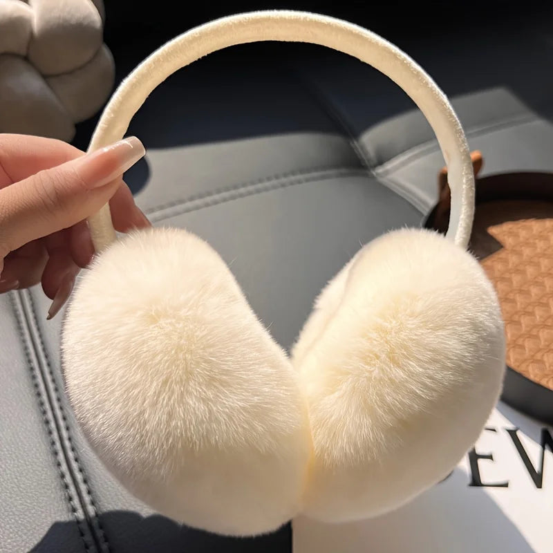 Plush Earmuffs for Women, Winter Warm Faux Fur Ear Warmers, Fashionable Ear Muffs for Cold Weather, Outdoor Skiing & Daily Wear,