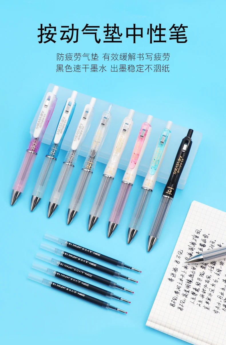 Zebra Japan SARASA Quick-Drying Neutral Pen JJZ49 0.4 Girfit Grip 0.5mm Signing Stylo Back to school aesthetic supplies statione
